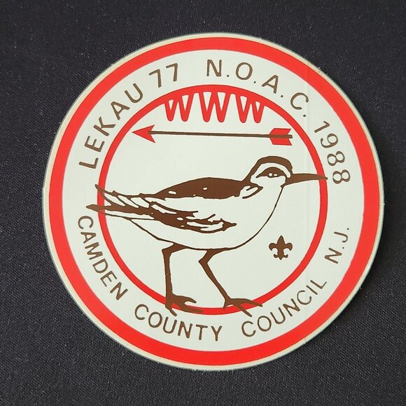 Boy Scouts of America OA Lekau Lodge 77 NOAC sticker from 1988 MINT condition - Picture 1 of 3